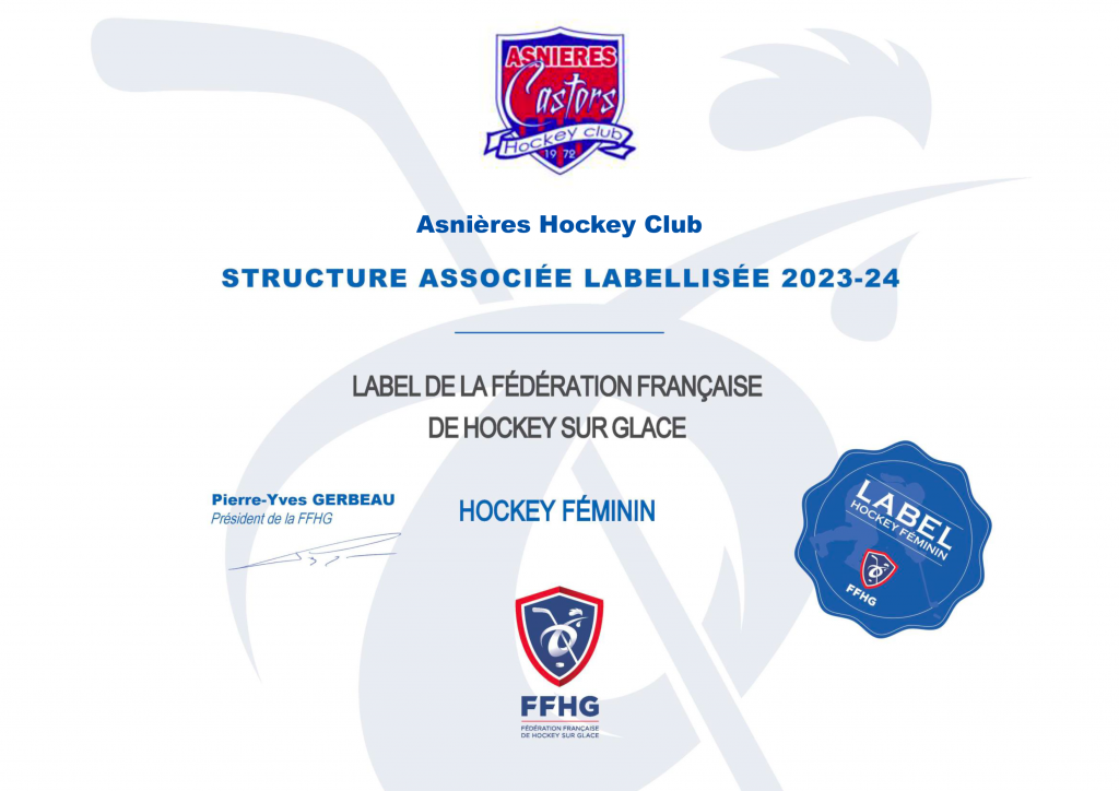 Label FFHG 2023-2024 hockey féminin